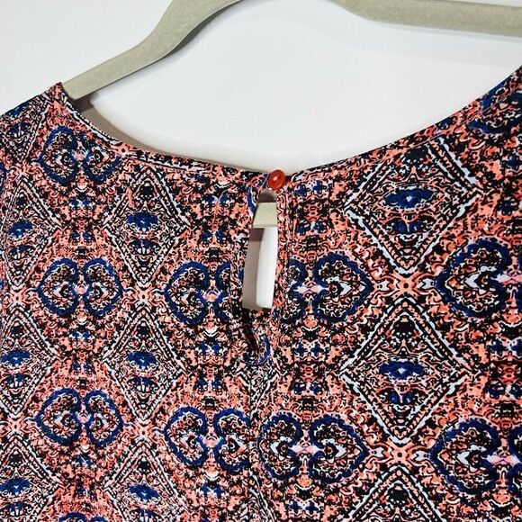 Ellos Blue Pink Coral Paisley Tank Dress Plus - Picture 9 of 9